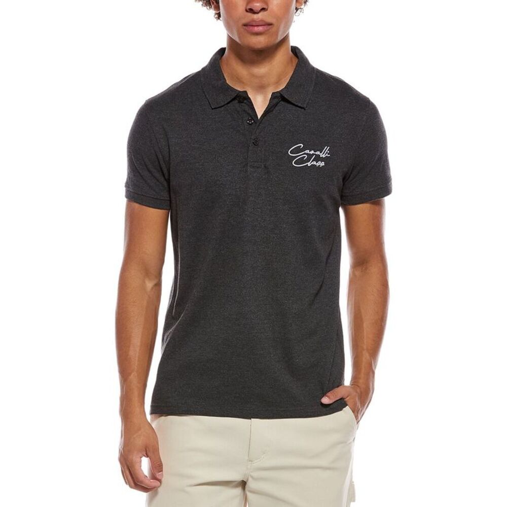 Cavalli Class Mens Polo Shirt, Grey